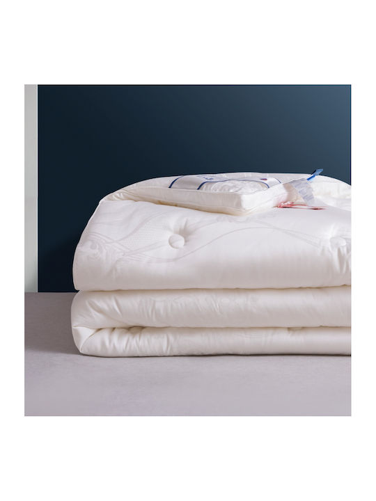 Steppdecke Übergröße 220×240cm Baumwolle & Lyocell Jacquard Hypoallergenes Synthetisches Ausfüllen