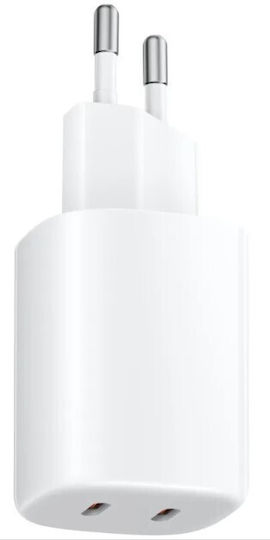 Xiaomi Φορτιστής Χωρίς Καλώδιο με 2 Θύρες USB-C 45W Power Delivery Λευκός (BHR087OEU)