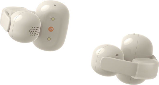 Sony LinkBuds Clip Bluetooth Handsfree Ακουστικά με Αντοχή στον Ιδρώτα και Θήκη Φόρτισης Greige