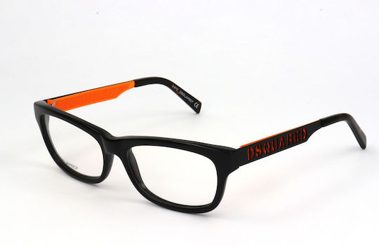 Dsquared2 Rame Ochelari Pentru Bărbați Din Acetat Negru DQ5095 001