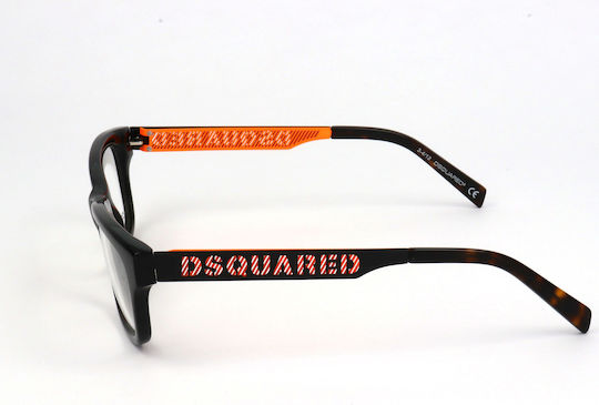 Dsquared2 Rame Ochelari Pentru Bărbați Din Acetat Negru DQ5095 001