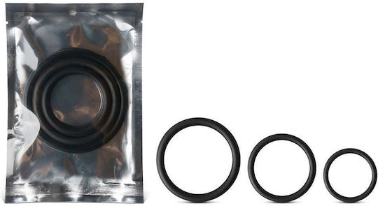 Black Color Silicone Triple Cock Ring Set