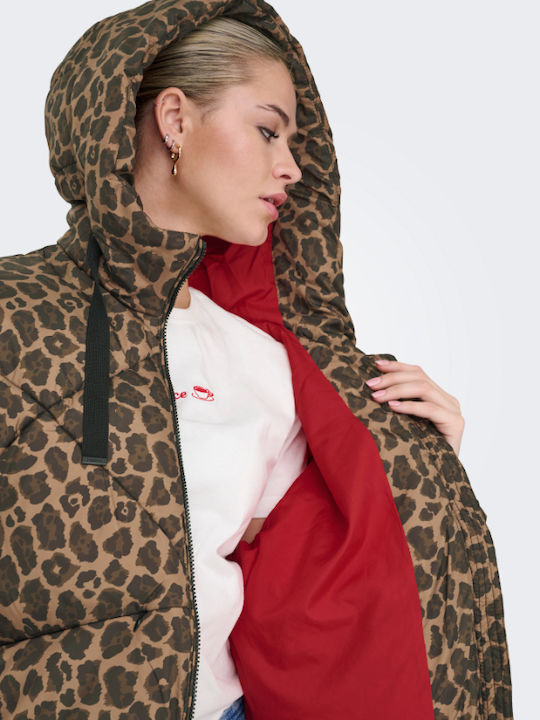 Women's Short Puffer Jacket for Winter Cocoa Creme