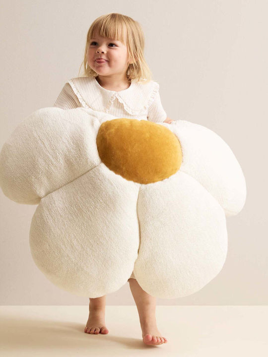 Kids Concept Στρογγυλό Παιδικό Διακοσμητικό Μαξιλάρι Λευκό Φ100εκ.