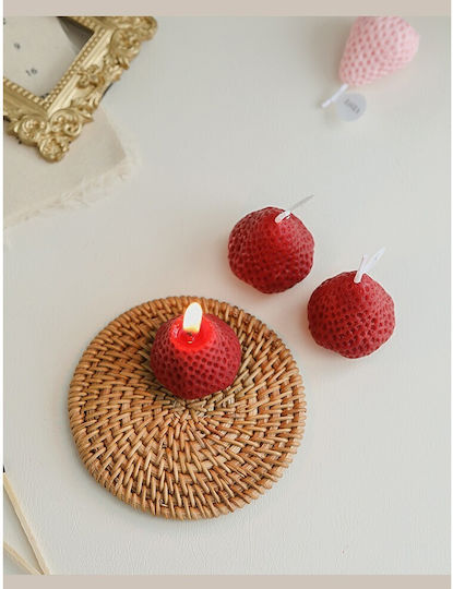 Alista Home Aromatic Soy Candle in Metal Box with Strawberry Scent 52g 4 Pieces