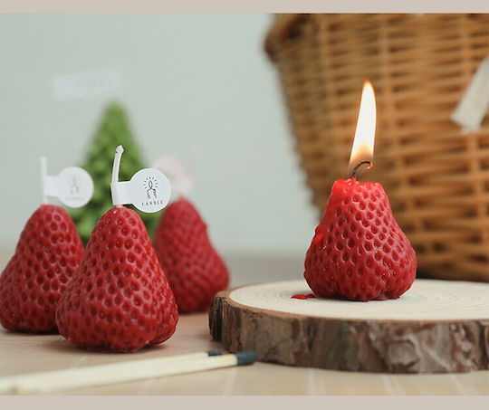 Alista Home Aromatic Soy Candle in Metal Box with Strawberry Scent 52g 4 Pieces