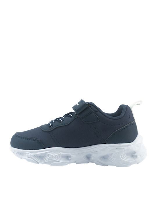 Kids Sneakers with Hoop & Loop Closure & Lights Blue