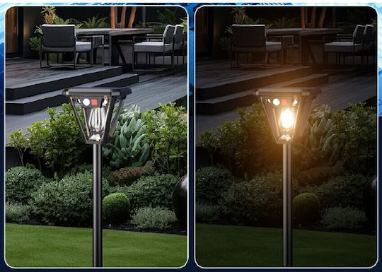 Alista Home Lustră Solară de Perete Tip Lanternă 10W Alb Cald 3000K cu Senzor de Mișcare IP44 10.8x12.3x46cm