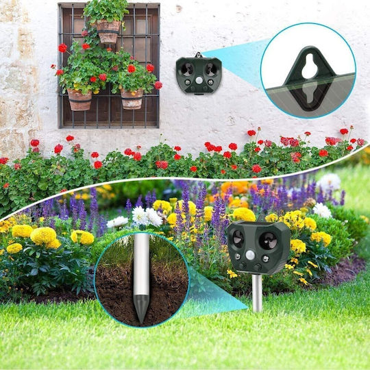 Alista Home Lampă Solară 5W Roșie cu Senzor de Mișcare 15x14x24cm
