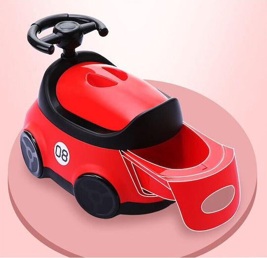 Alista Home Toalete Pentru Copii Mașinuță Car Cu Capac Roșu