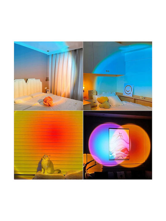 Alista Home Proiector Lămpi Decorative Pentru Masă LED RGB Apus De Soare 26x12cm