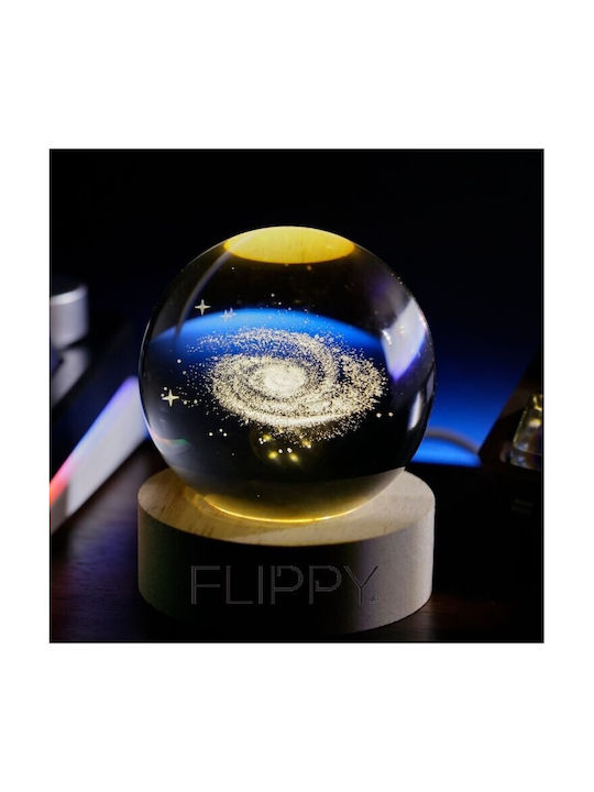 Alista Home Dekoratives Tischlicht LED Warmweiß Kristallkugel 3x3cm