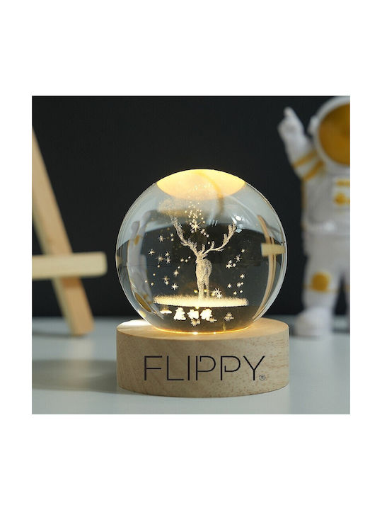 Alista Home Decorative LED Table Lamp Warm White Crystal Ball 3x3cm