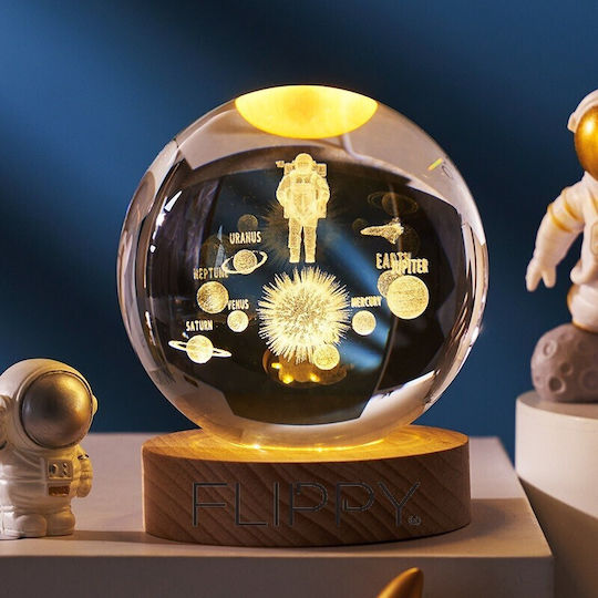 Alista Home Decorative LED Table Lamp Warm White Crystal Ball 3x3cm