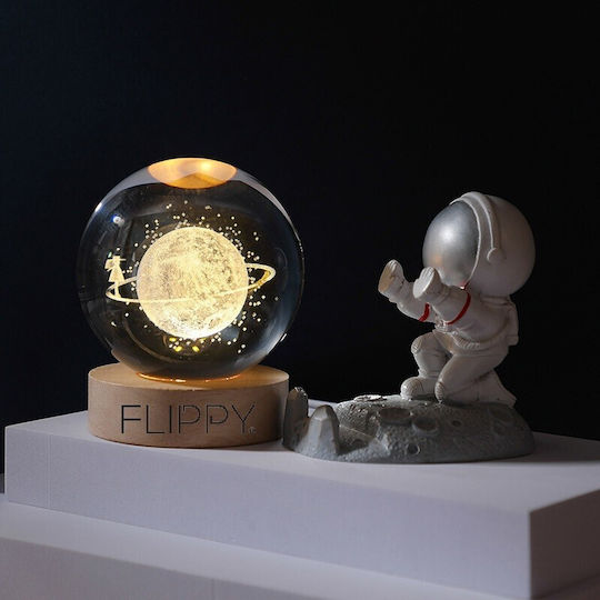 Alista Home Decorative LED Table Lamp Warm White Crystal Ball 3x3cm