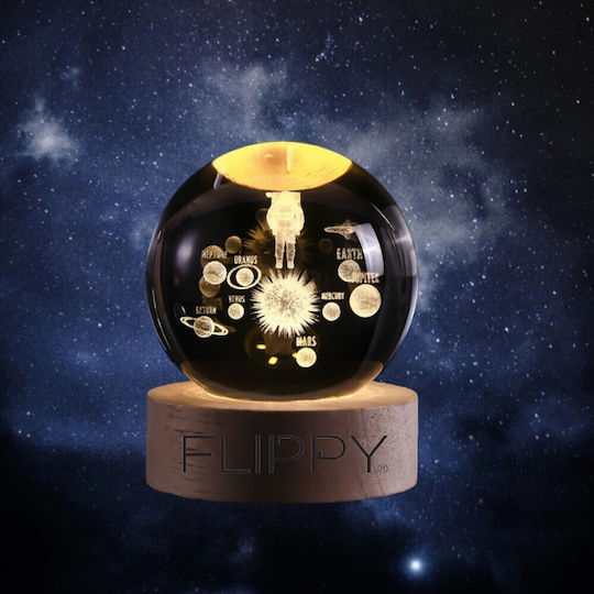 Alista Home Decorative LED Table Lamp Warm White Crystal Ball 3x3cm