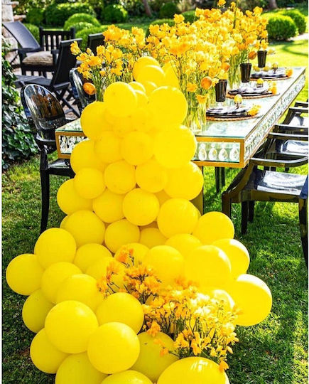 Set 12 Baloane Latex Galbene Zi De Naștere 30 cm