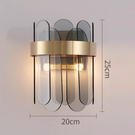 Alista Home Φωτιστικό Τοίχου Χρυσό 25x20εκ. Alista Home Φωτιστικό Τοίχου Χρυσό 25x20εκ.