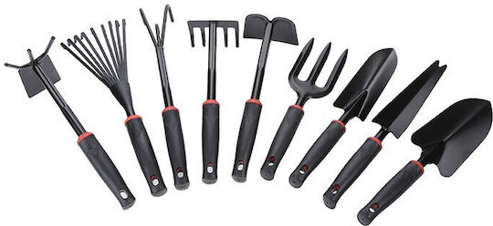 Set 9 Unelte de Grădină Alista Home Pentru Plantare Pregătirea Solului Îngrijirea Plantelor Material Carton PVC 25 X 14,5 Cm Negru