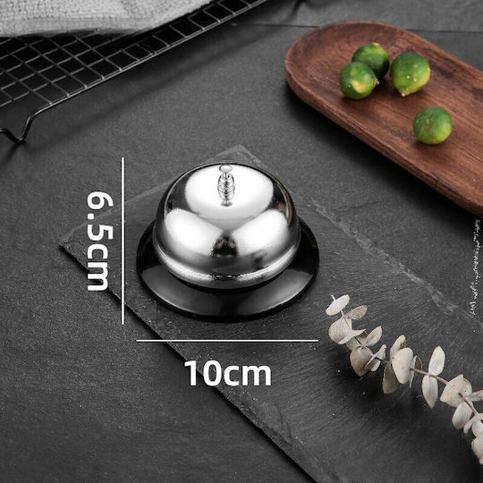 Alista Home Clopot De Recepție Din Plastic Pentru Hotel Cu Diametru 6 Cm Argintiu 1 Bucată
