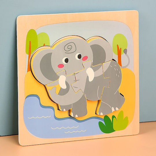 Puzzle Din Lemn Pentru Copii 3+ Ani 4 Piese Alista Home