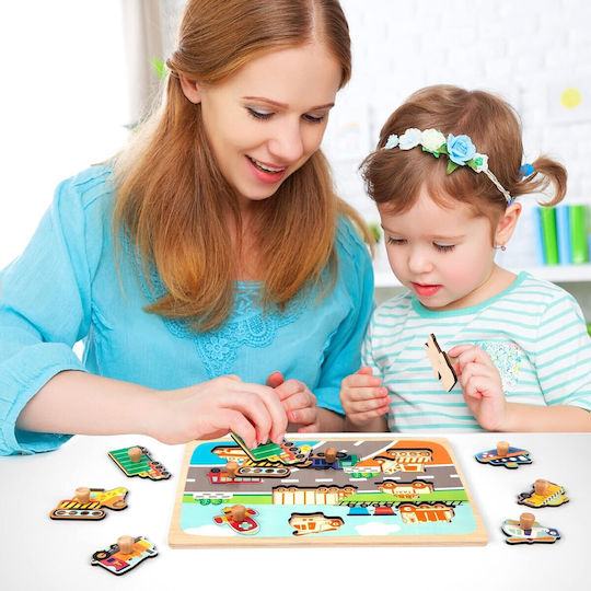 Puzzle Din Lemn Pentru Copii 3+ Ani 9 Piese Alista Home