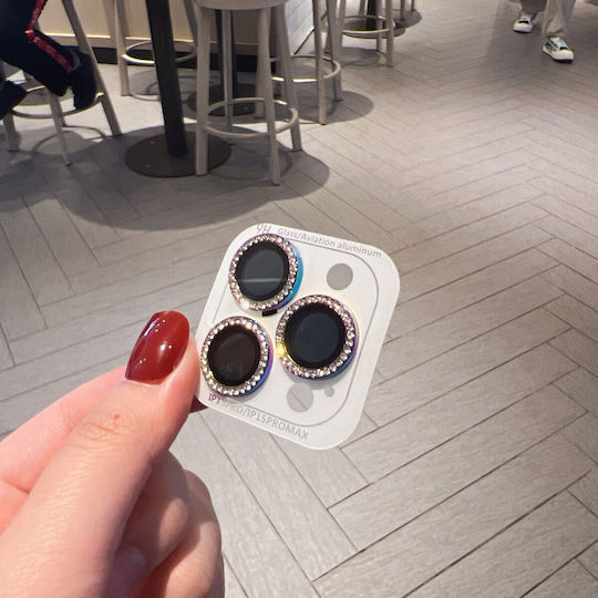 Schutzfolie Für Kamera Alista Home Iphone 15 Plus Gehärtetes Glas Rhinestones Hd Mehrfarben