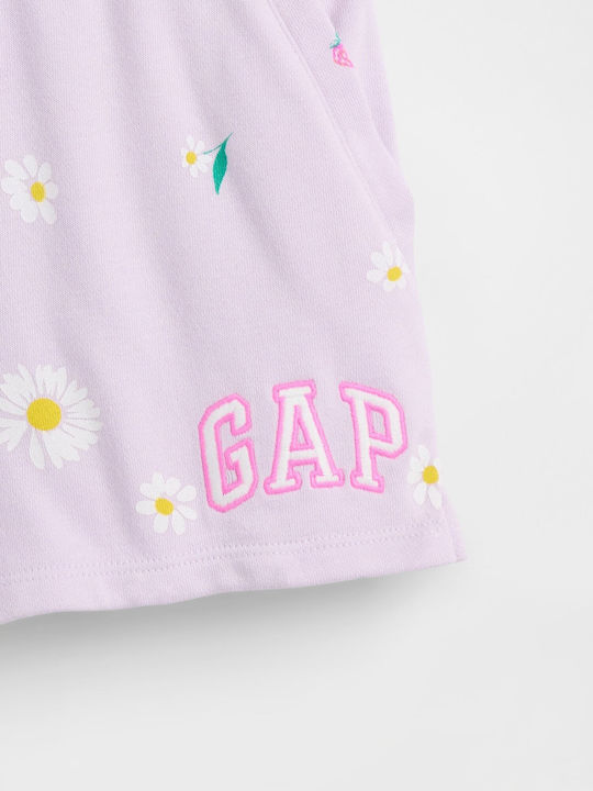 Kids Fabric Shorts/Bermuda Purple Floral
