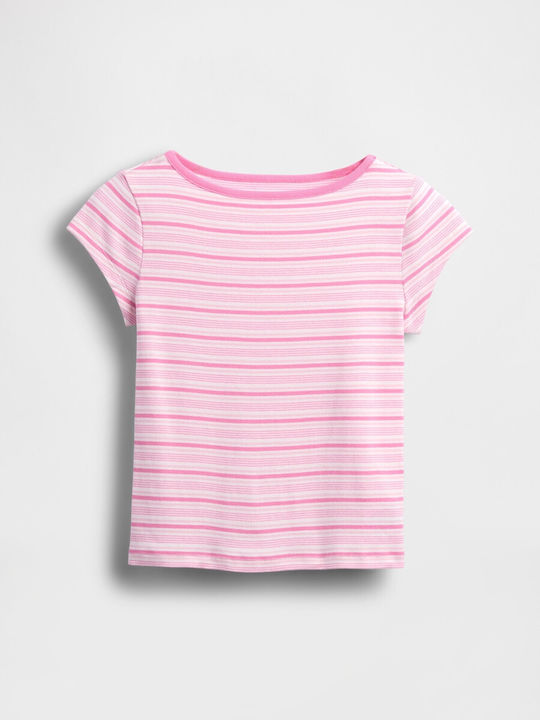Kinderoberteile T-Shirt Rosa Streifen