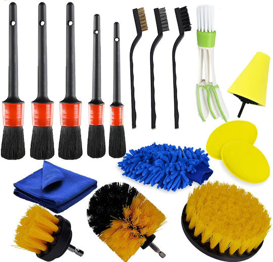 Alista Home Set de Spălare pentru Materiale Plastice Interioare - Tablou de Bord Auto cu 17 Bucăți