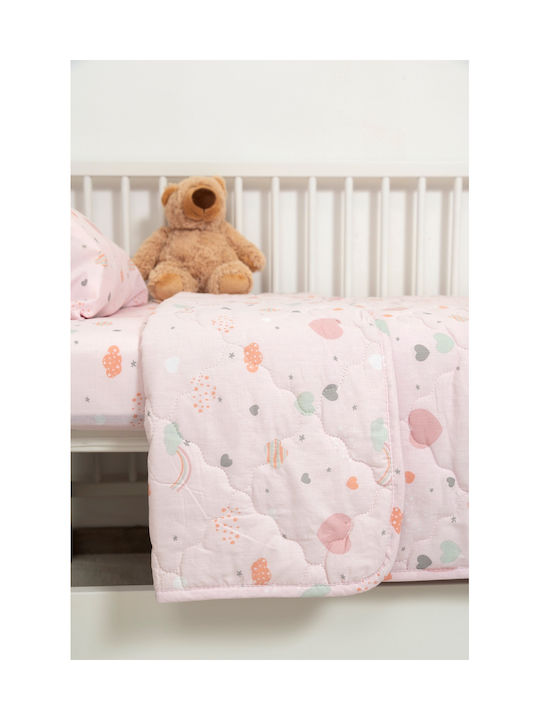 Viokarpet Kids Quilt Set Single With Pillowcase Pink 160x240cm