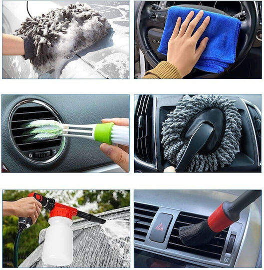 Alista Home Set de Spălare pentru Materiale Plastice Interioare - Tablou de Bord Auto cu 29 Bucăți