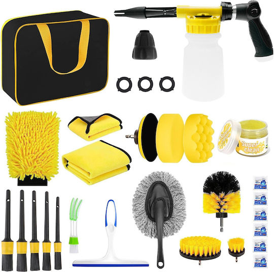Alista Home Set de Spălare pentru Materiale Plastice Interioare - Tablou de Bord Auto cu 26 Bucăți