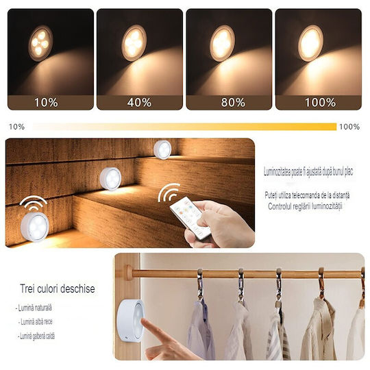 Alista Home LED Iluminat de Siguranță cu Sursă de Alimentare pe Baterie și Telecomandă