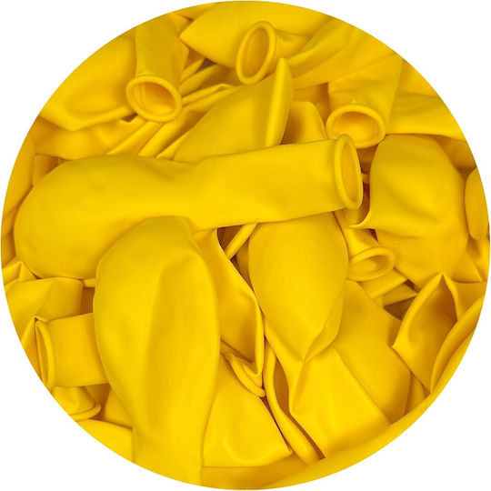 Set 12 Baloane Zi De Naștere Latex Galbene 13cm