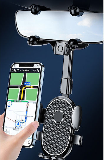 Alista Home Auto Handyhalterung Rückspiegel Aus ABS 360° Verstellbar Schwarz