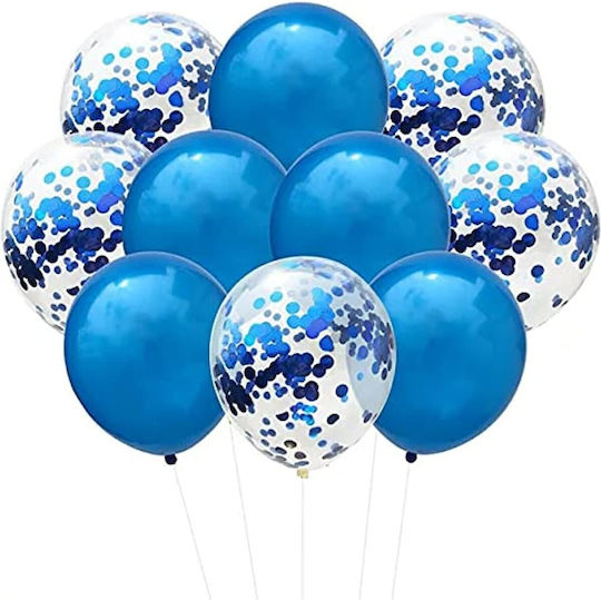 Set 10 Latex Luftballons Blau 25cm