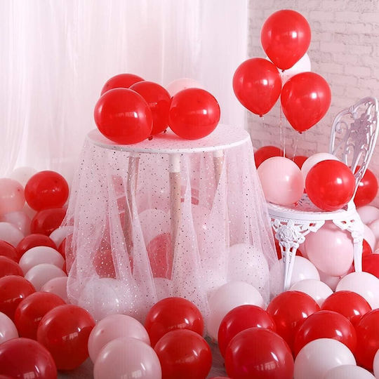 Set 10 Red Latex Balloons 13cm