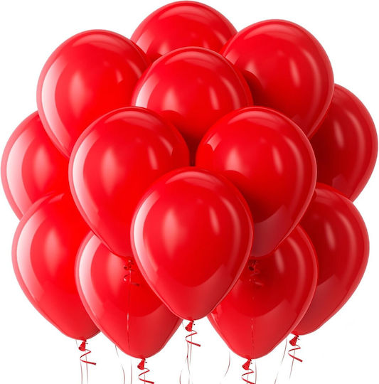 Set 12 Geburtstags Luftballons Latex Rote 25cm