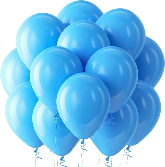 Set 12 Baloane Zi De Naștere Latex Albastre 30 cm