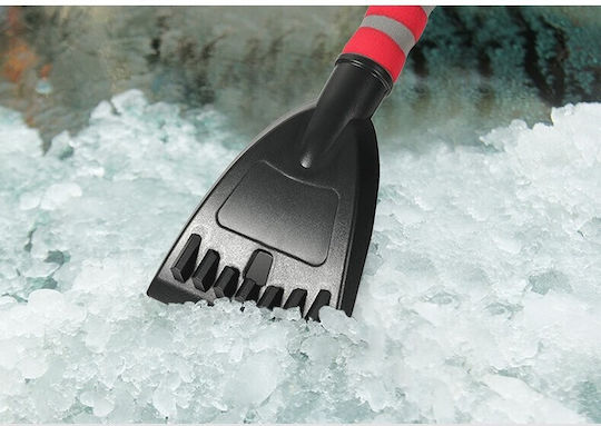 Perie Răzuitoare Zăpadă Gheață Mașină Alista Home Multifuncțională Rotativă Detasabilă Mâner Antiderapant Aluminiu Plastic Spargător Gheață Parbriz Soluție Iarnă Dezghețare 54x10.5x27 Cm Roșie