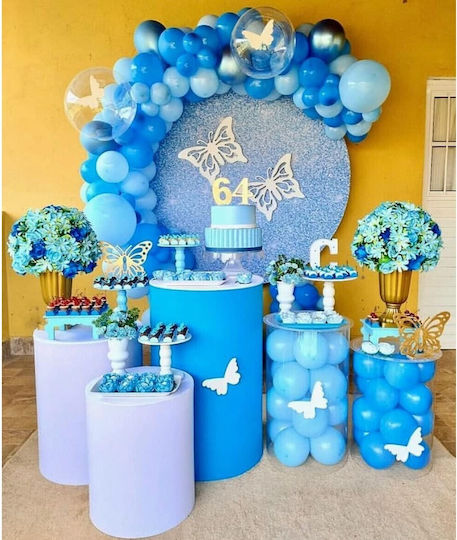 Set 12 Baloane Zi De Naștere Latex Albastre 30 cm