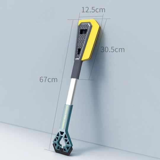 Răzuitoare de Gheață Auto Două Capete Alista Home Universală Îndepărtare Zăpadă Auto Mâner Lung Ergonomic Detasabil Geamuri Caroserie Ușor de Folosit 67x12.5 cm Albastru