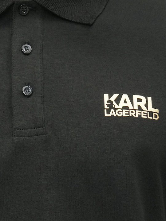 Polo Herrenbluse Kurzarm Schwarze