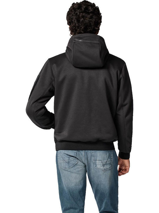 Rev'IT Hoodie Oakwood Men's 4 Seasons Riding Jacket Black