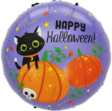 Set 5 Luftballons Halloween Folie Orange Jumbo 84cm