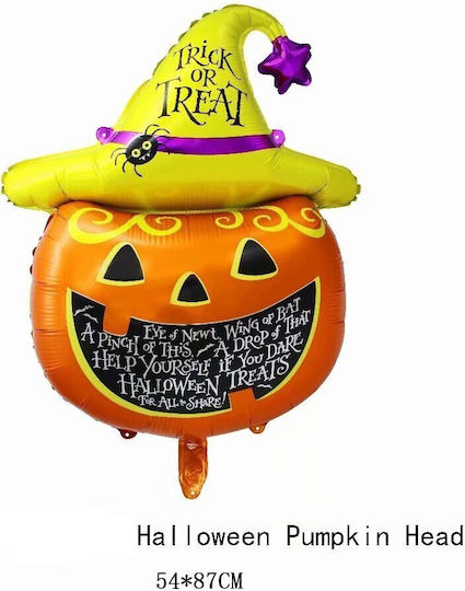 Set 5 Baloane Halloween Folie Portocalii Jumbo 87 cm
