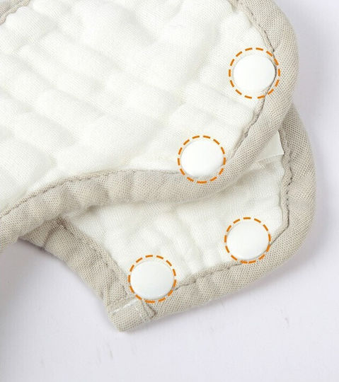 Alista Home Babici Pentru Bebeluşi Impermeabilă Din 100% Bumbac Cu Buton Alb