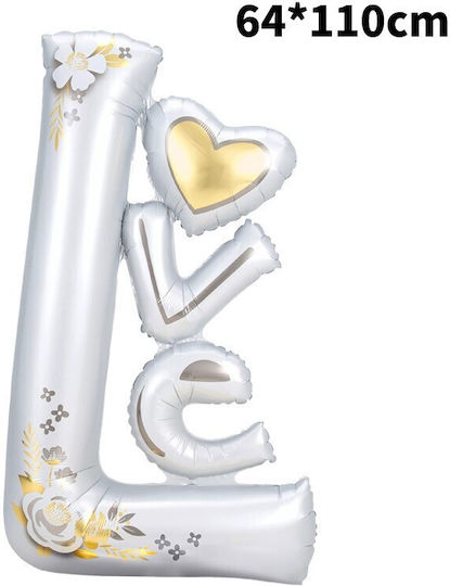 Foil Jumbo White Letter 110cm