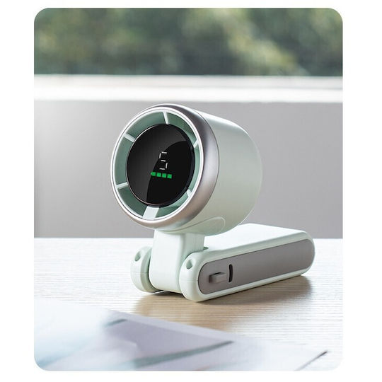 Mini Ventilator Portabil Alista Home 5 Niveluri De Viteză Afișaj Digital Încărcare Usb 5v 2a 5.95 X 5.2 X 17.2 Cm Verde